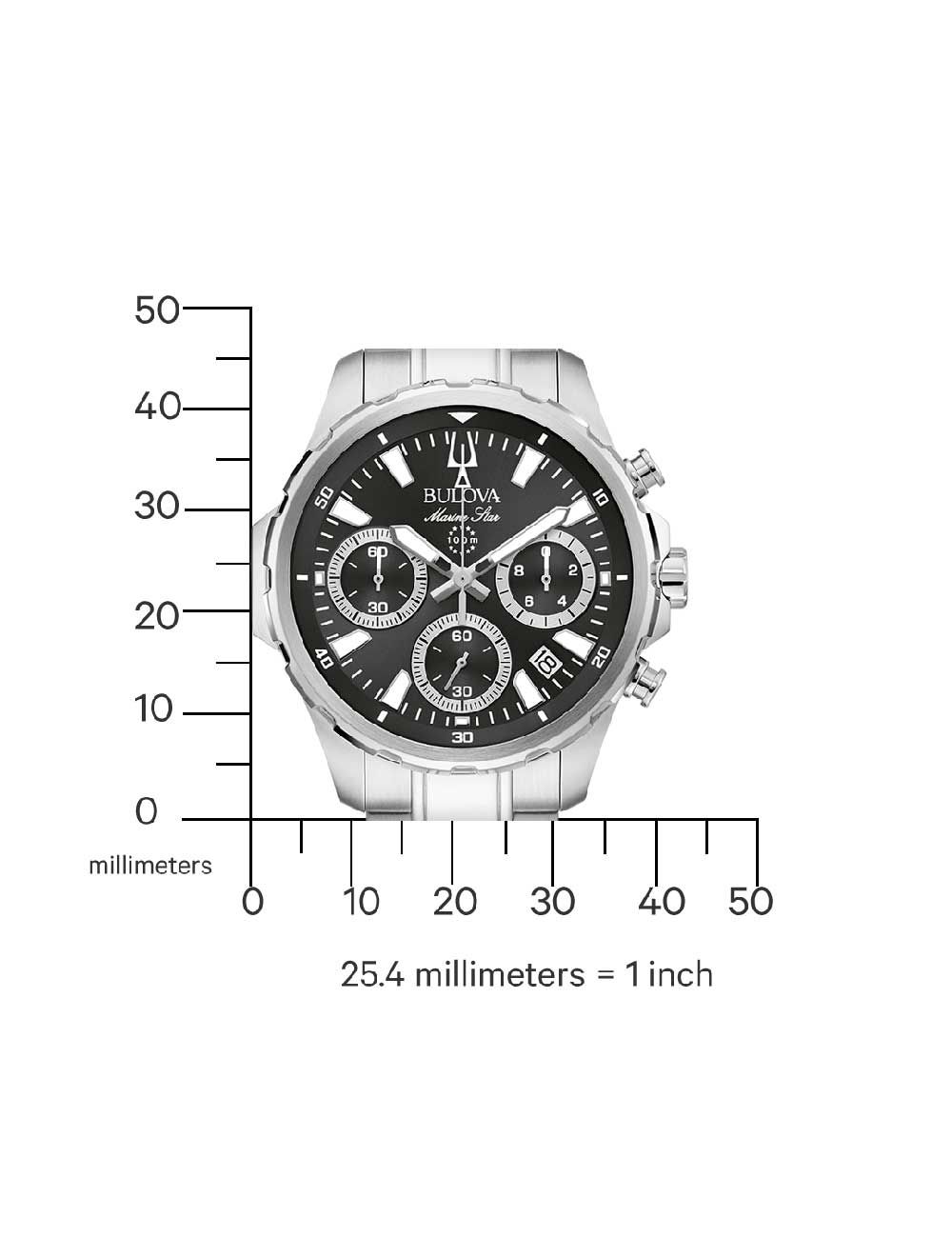Bulova Marine Star Chronograph Herrenuhr mit Maßskala in Millimetern