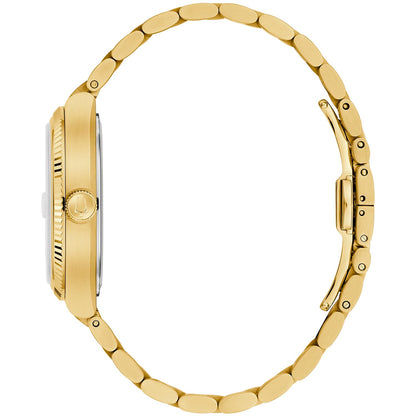 Goldfarbenes Edelstahlarmband der Herrenarmbanduhr Bulova mit Gliedern