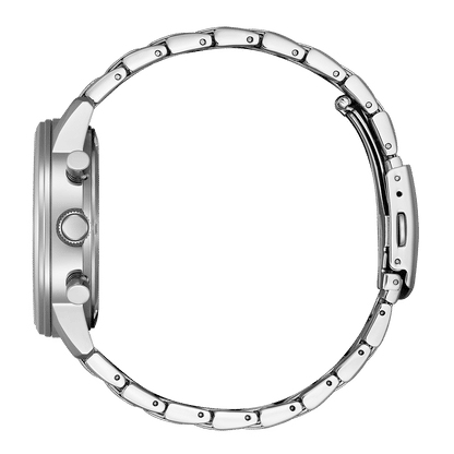 Herren-Uhr-Gehäuse mit Edelstahl-Lünette und Drückern an der Seite
