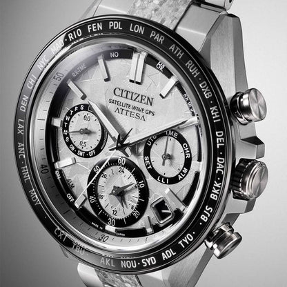 Montre Citizen Attesa CC4076-65A pour homme • GPS Satellite Wave • Super Titanium