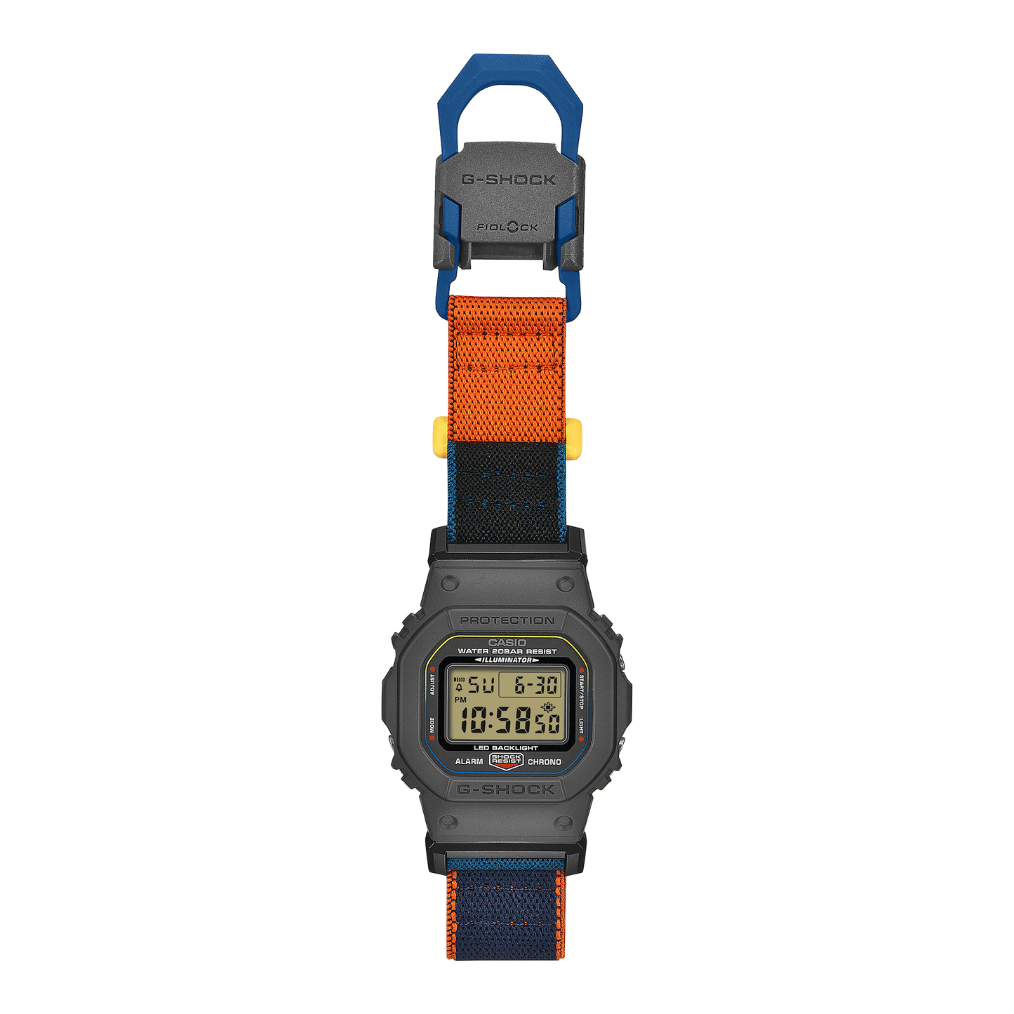 Casio DW-5600MNC-8A2ER G-Shock Origin Armbanduhr Anthrazit/Blau • FIDLOCK® Magnetschließe • Biobasiertes Resin, Bild 9