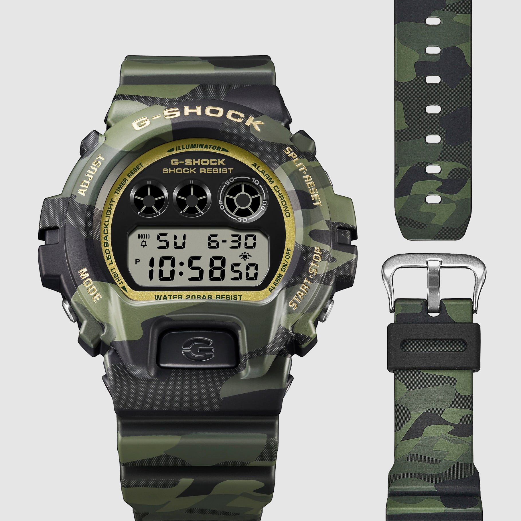 Casio G-Shock DW-6900CMG-3ER Herren Armbanduhr • Einzigartiges Camouflage-Design • Stoßfest & 20 bar wasserdicht, Bild 5