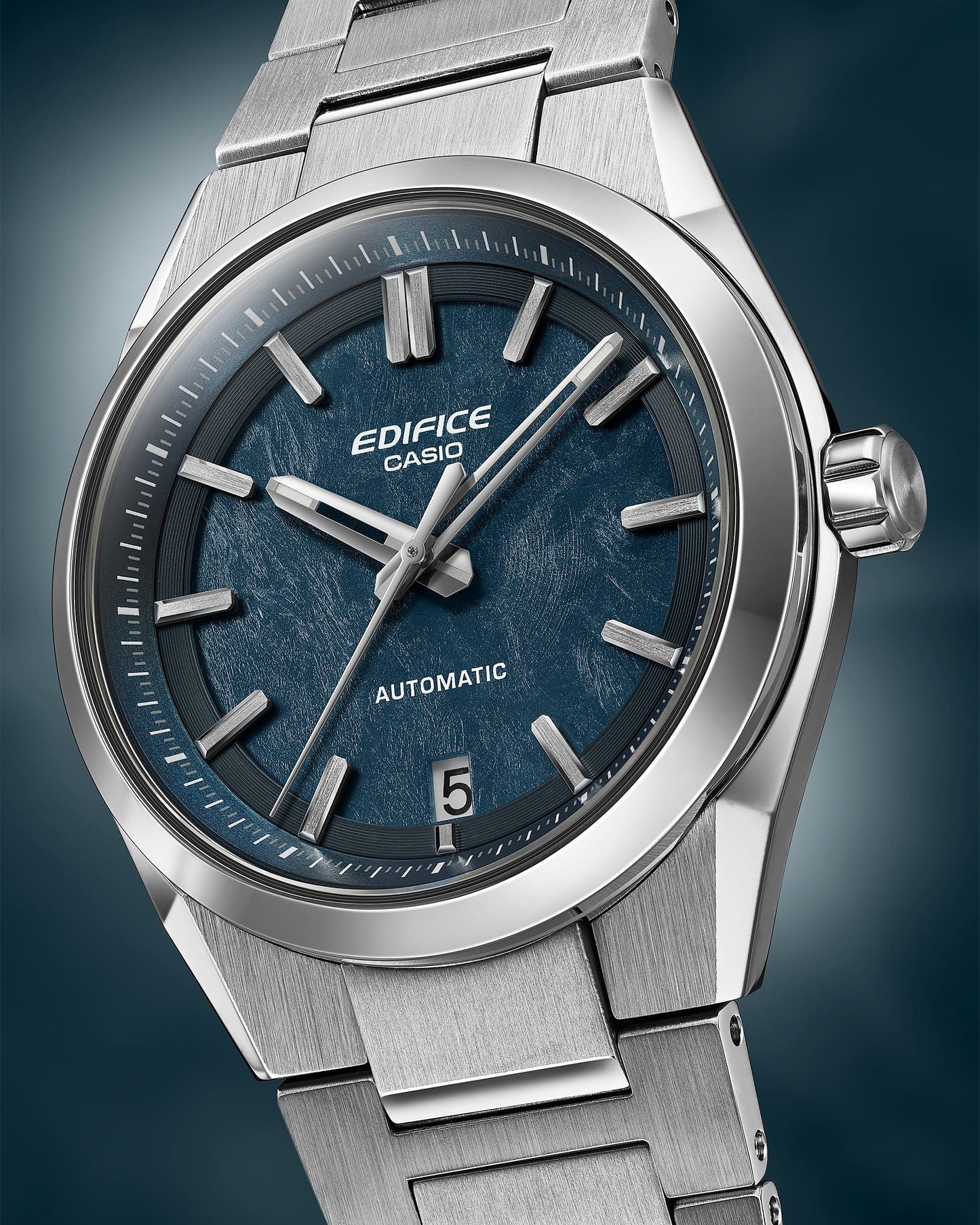 Casio Edifice EFK-100D-2AER Herrenuhr Blau • Automatikwerk mit Sichtboden • Saphirglas, Bild 3