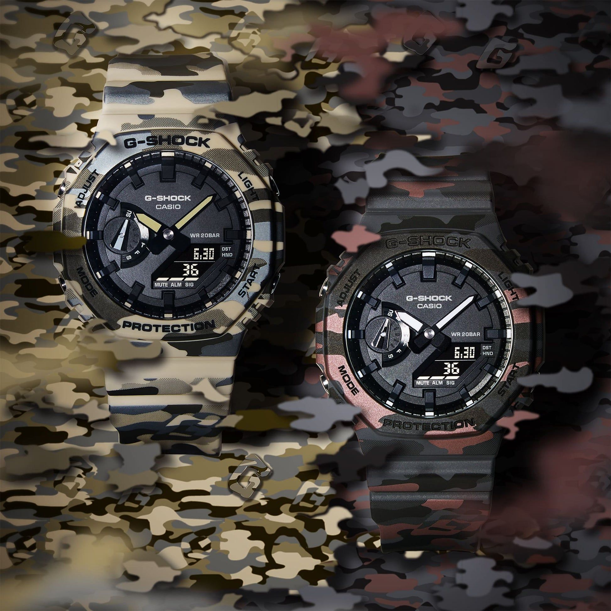 Casio GA-2100CM-8AER Herrenuhr G-Shock • Carbon Core Guard • Biobasiertes Resin, Bild 11
