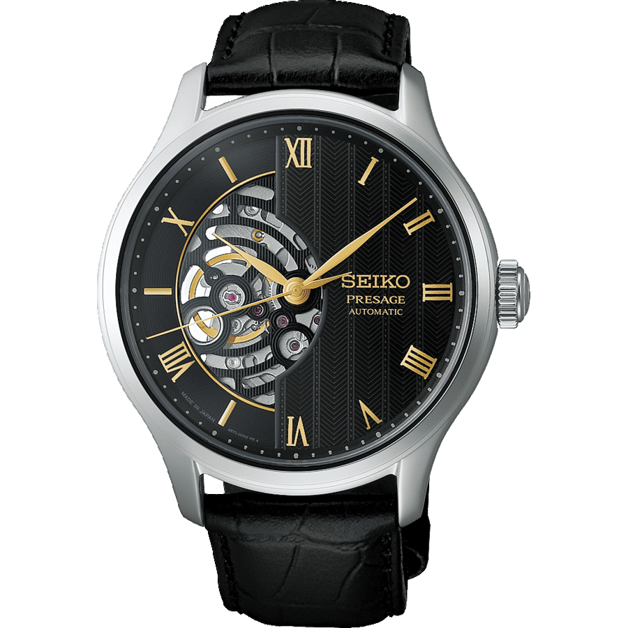 Seiko PRESAGE HCB008J1 Montre Homme Noire • Mouvement automatique Calibre 4R71 • Verre saphir