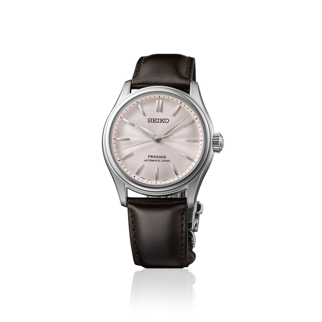 Seiko Presage Classic HCC003J1 Herrenuhr Braun/Rosa • Automatikwerk • Saphirglas, Bild 4