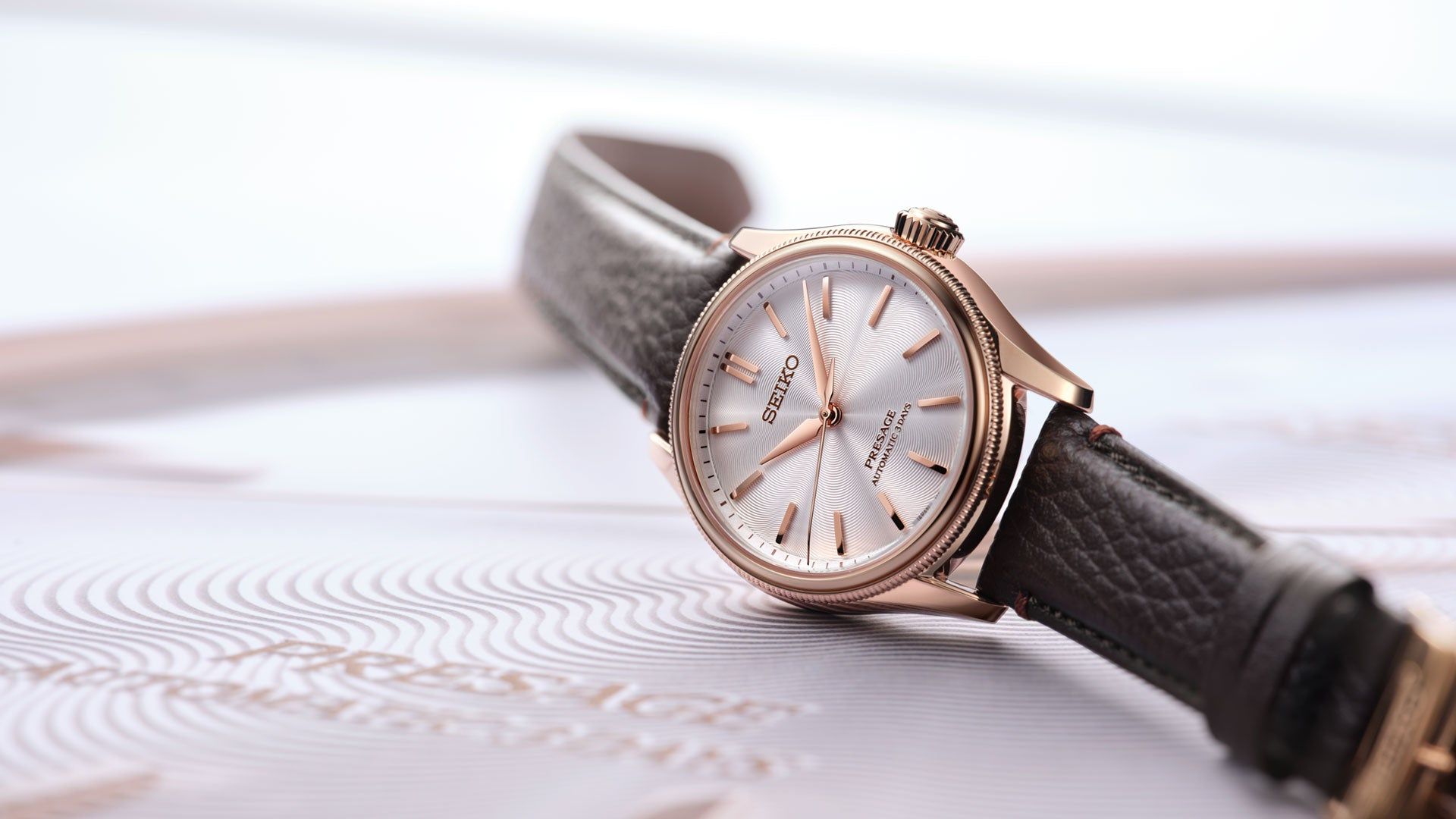 Seiko HCC008J1 Presage Herrenuhr Roségold • Automatikwerk Kaliber 6R51 • Tomioka Limited Edition