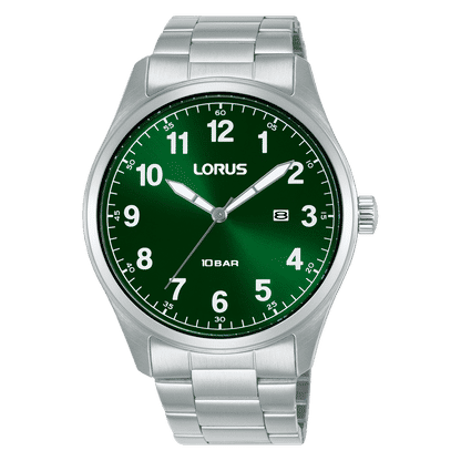 Lorus Sports RH975SX9 Herrenuhr • Dunkelgrünes Sunray-Zifferblatt • 10 bar Wasserdicht