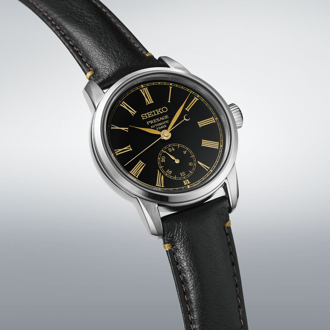Montre Seiko Presage SPB499J1 pour homme • Cadran laqué Urushi • Réserve de marche de 72h