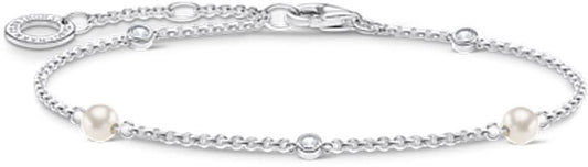 Bracelet en argent sterling 925 avec perles et pierres
