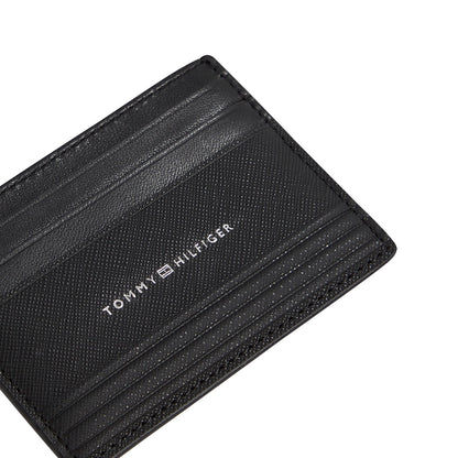Tommy Hilfiger Kartenetui Kunstleder mit Logo und Kartenfächern, dunkel