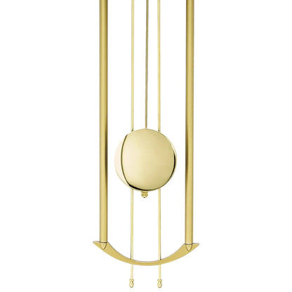 Wanduhr mit Messingrahmen und rundem Pendelknopf