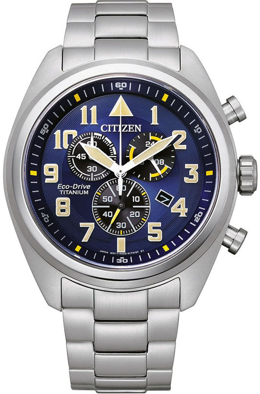 Citizen AT2480-81L Montre Homme • Super Titanium • Eco-Drive