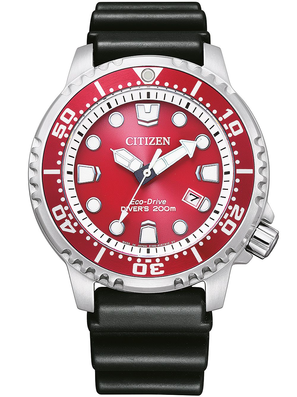 Citizen Promaster Marine BN0159-15X Herrenuhr Rot • Eco-Drive Solar • 20 BAR Wasserdicht