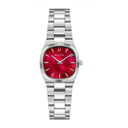 Bulova Super Seville 96L354 Damen Armbanduhr Rot • Saphirglas • Leuchtzifferblatt Default Title