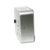 Radio-réveil argenté à mouvement silencieux, boîtier rectangulaire