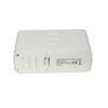 Réveil blanc avec base, impression et bande de connexion à l'arrière