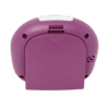 Réveil enfant vue arrière, boîtier violet avec couvercle