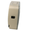 Page de réveil analogique dans un boîtier beige avec connexion noire