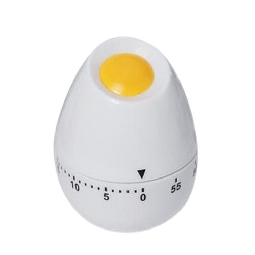 Réveil avec minuteur, boîtier blanc avec fenêtre de réglage jaune sur le dessus
