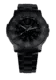 Montre pour homme avec bracelet noir et cadran vert lumineux