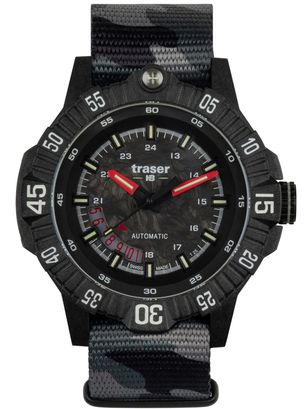Traser P99 A Tactical Carbon 110960 Montre pour homme • Trigalight • Swiss Made