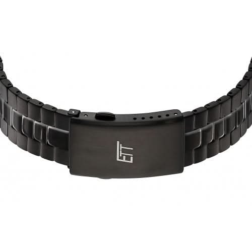 Bracelet de montre pour homme avec boucle noire et logo ET, bracelet à maillons