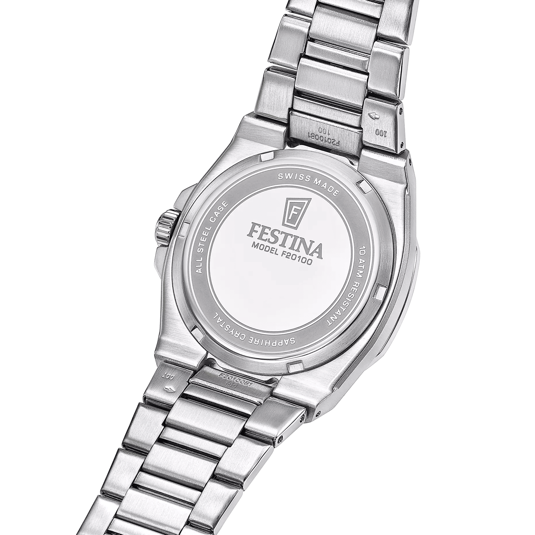 Festina Swiss Made Classic F20100/1 Herrenuhr Silber • Saphirglas • Super-LumiNova, Bild 4