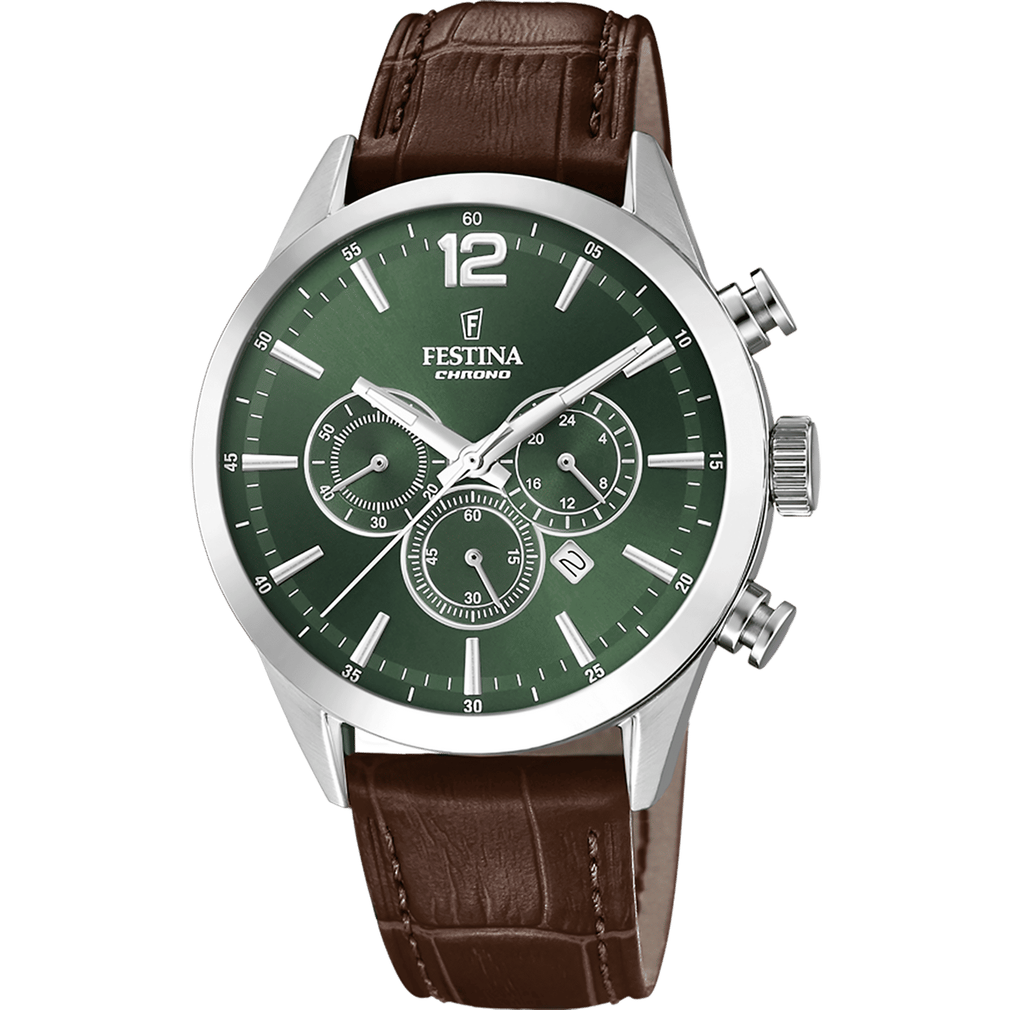 Festina Timeless Chronograph F20542/8 Herrenuhr Grün • Chronograph • 44 mm Gehäuse