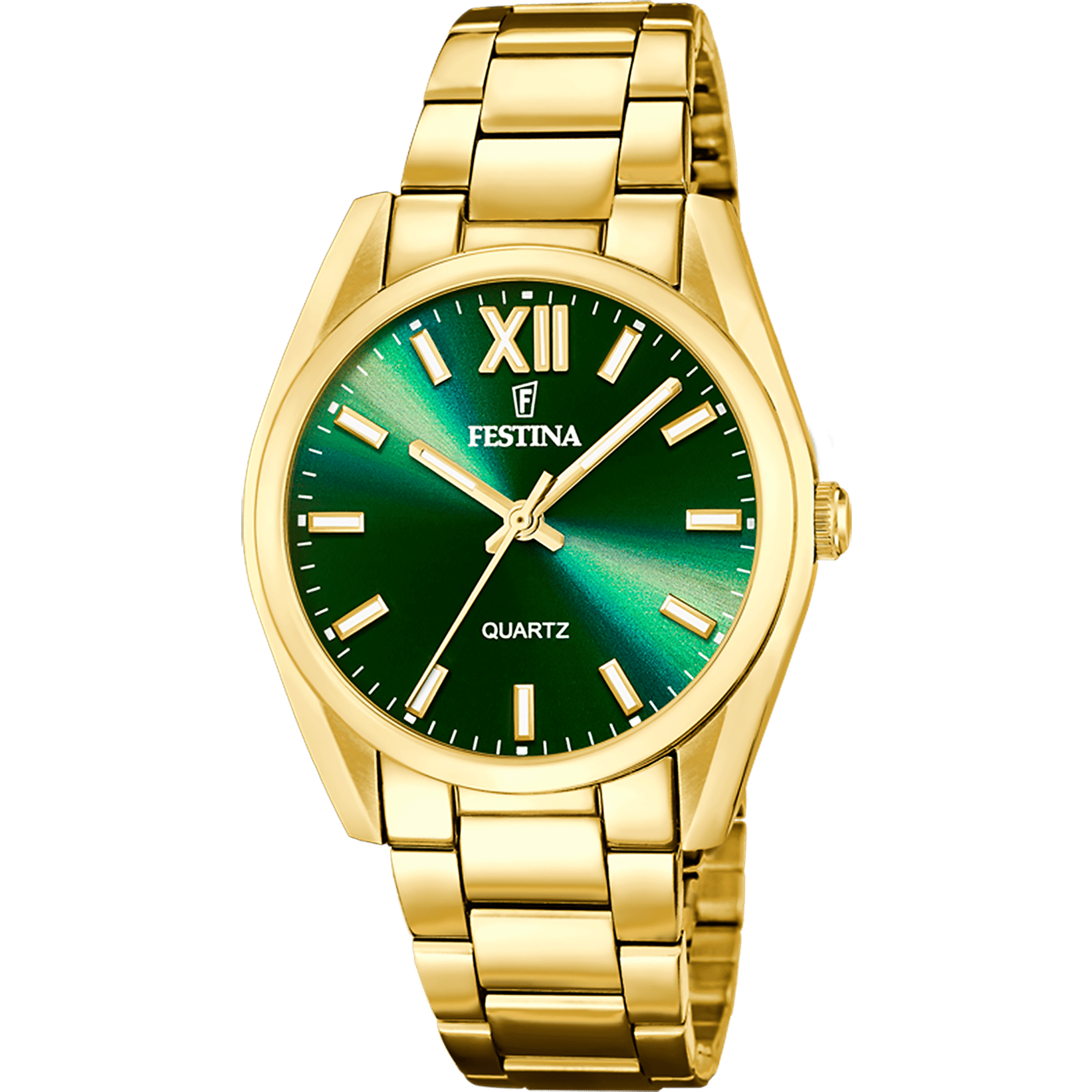 Festina Boyfriend F20640/9 Damen Armbanduhr Grün • Edelstahlarmband • 5 ATM Wasserschutz