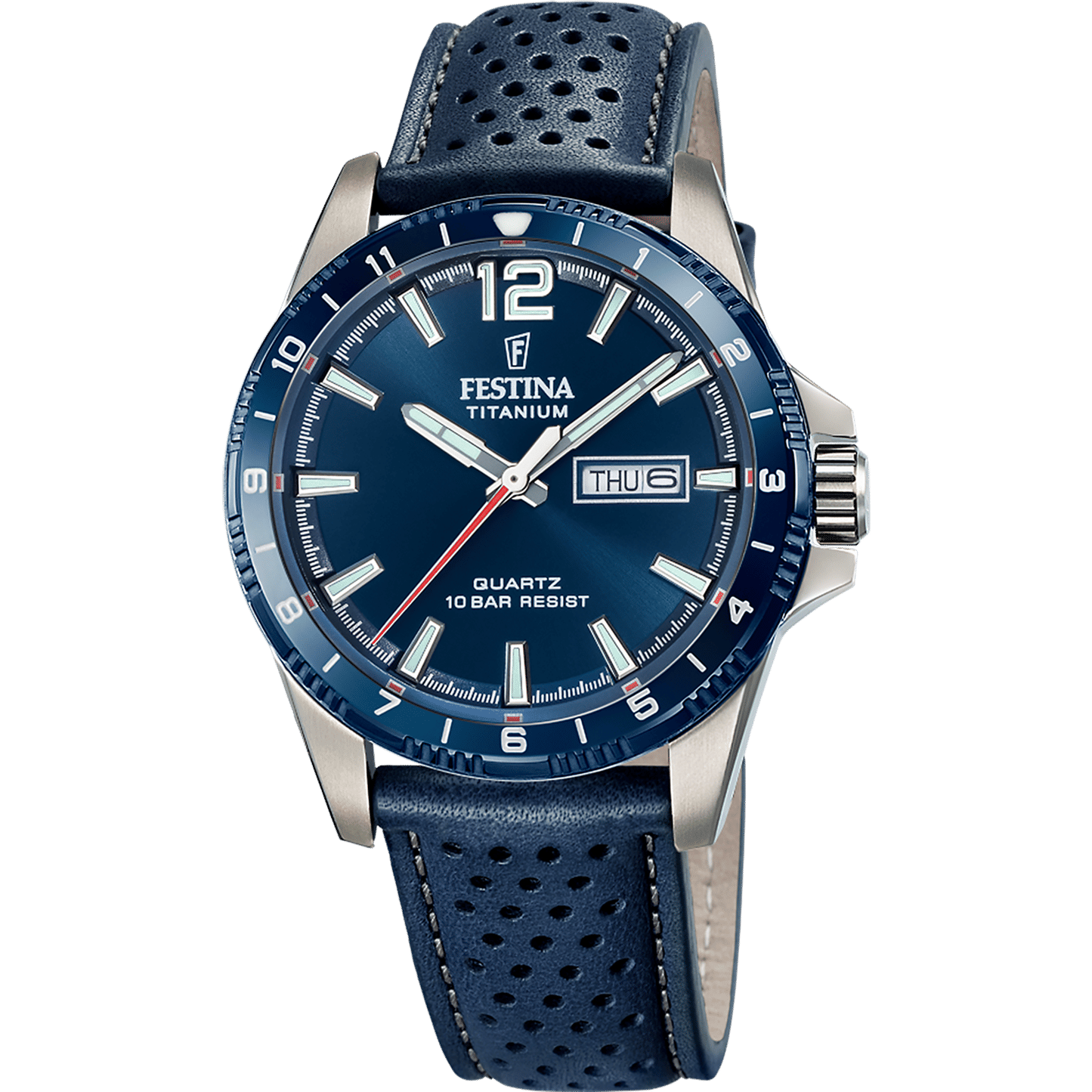 Festina Titanium F20699/2 Herrenuhr Blau • Titangehäuse • 10 ATM Wasserschutz