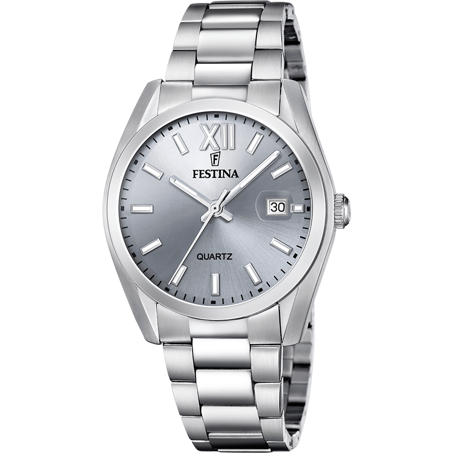 Festina F20707/1 Herrenuhr Classic 38mm • Edelstahlarmband • 5 ATM Wasserschutz