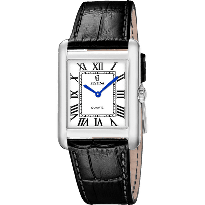 Festina On The Square F20771/1 Herrenuhr Schwarz • Rechteckiges Edelstahlgehäuse • Quarzwerk MIYOTA