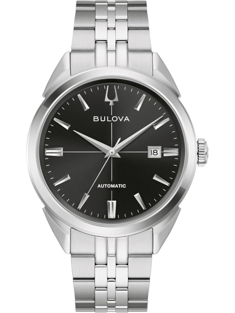 Bulova Sutton 96B492 Herrenuhr Silber • Automatikwerk mit 24-Stunden-Hilfszifferblatt • Offene Zifferblattstruktur