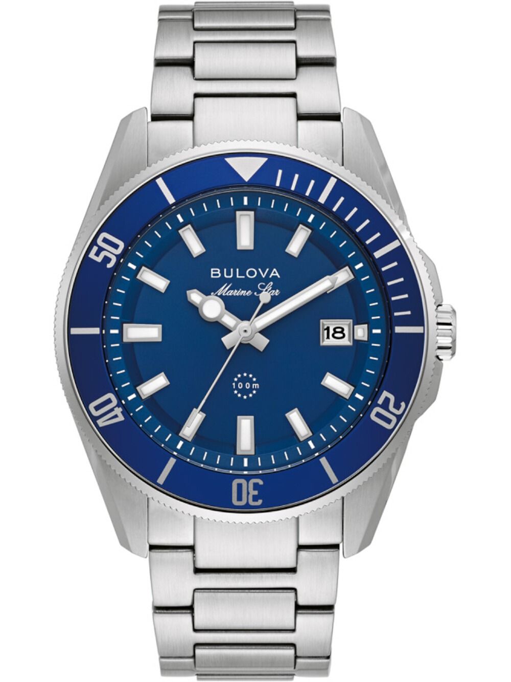 Bulova Marine Star 98B483 Herren Armbanduhr Blau • Quarzwerk • Drehbare Lünette