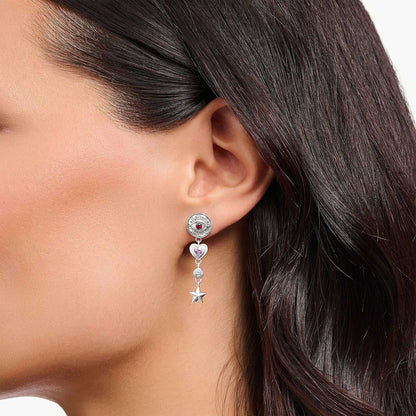 Longues boucles d'oreilles Talismans cosmiques aspect 3D - Thomas Sabo Modèle : H2277-640-7