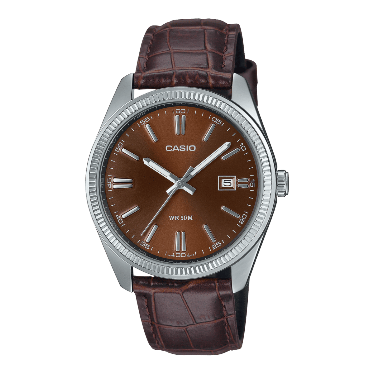 Casio MTP-1302PL-5AVEF Herren Armbanduhr • Mineralglas • Echtlederband