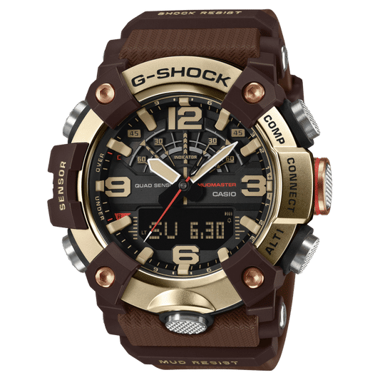 Casio G-Shock Master of G GG-B100XMH-5AER Herren Armbanduhr Goldfarben • Bluetooth-Zeitkorrektur • Carbon Core Guard