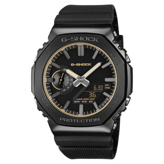 Zegarek męski Casio G-SHOCK GM-2100LXB-1A9ER czarno-złoty • szkło mineralne • wodoszczelność 20 BAR