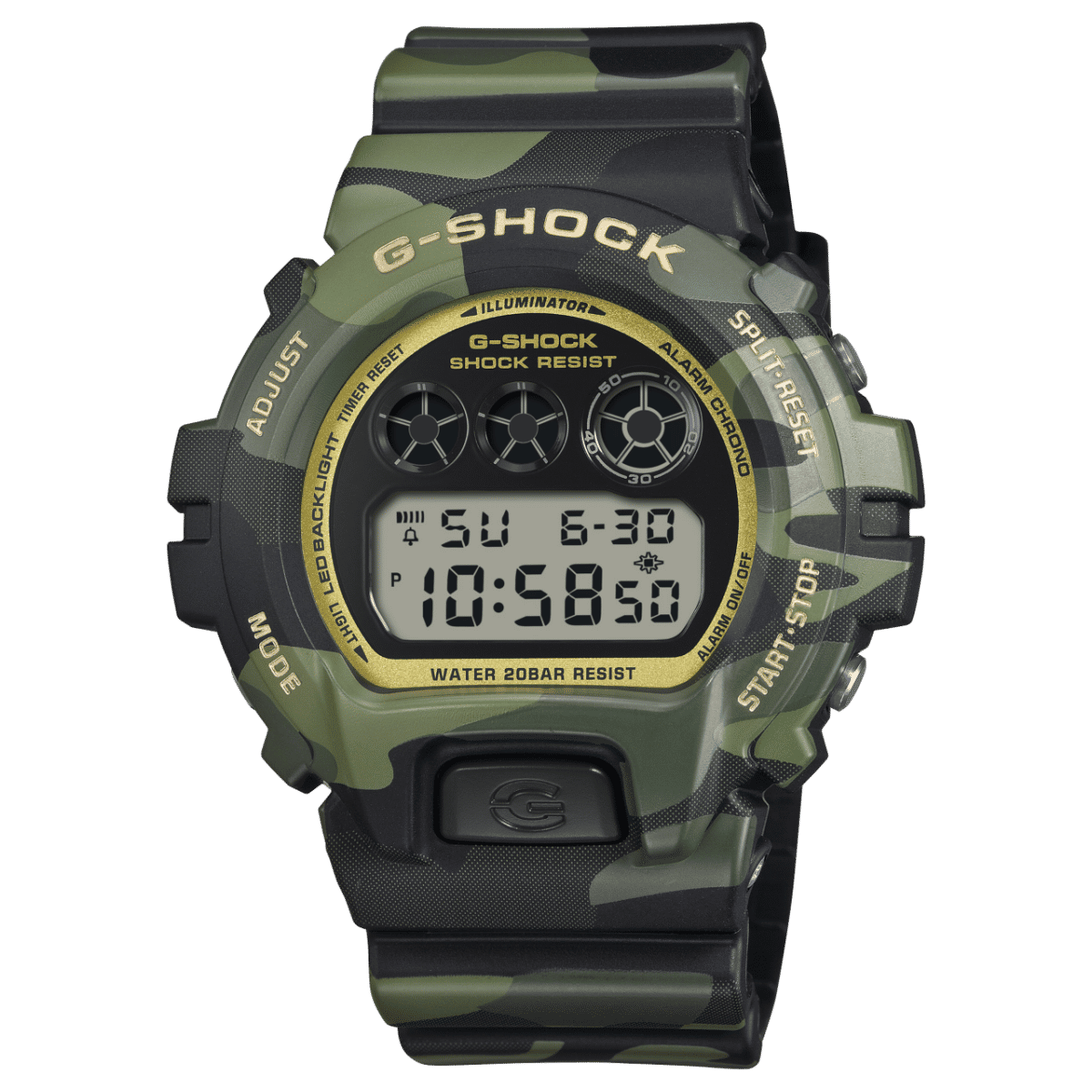 Casio G-Shock DW-6900CMG-3ER Herren Armbanduhr • Einzigartiges Camouflage-Design • Stoßfest & 20 bar wasserdicht
