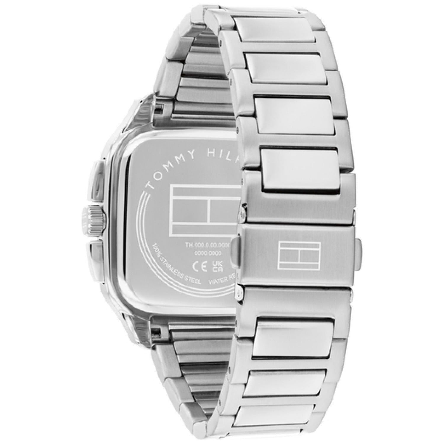 Tommy Hilfiger Quarzuhr mit sichtbarer Rückseite, Edelstahlband und Gehäuse