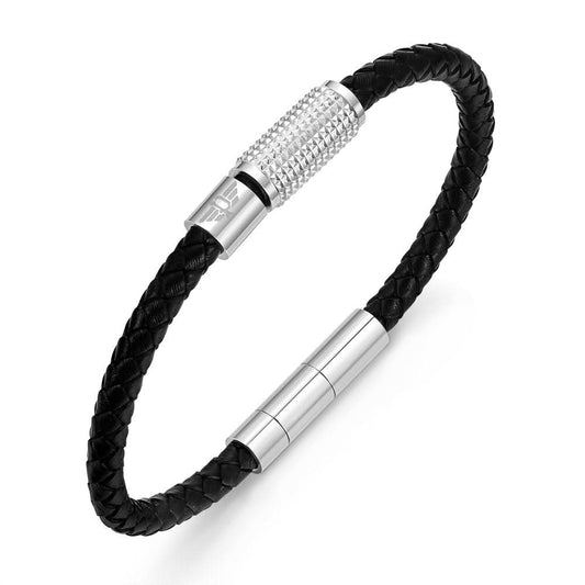 URBAN TEXTURE Bracelet en cuir tressé - Police Modèle : PEAGB0001110