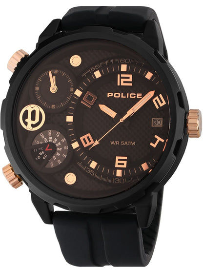Police Ray PEWJN2195301 Herrenuhr Schwarz • Multifunktion • Mineralglas