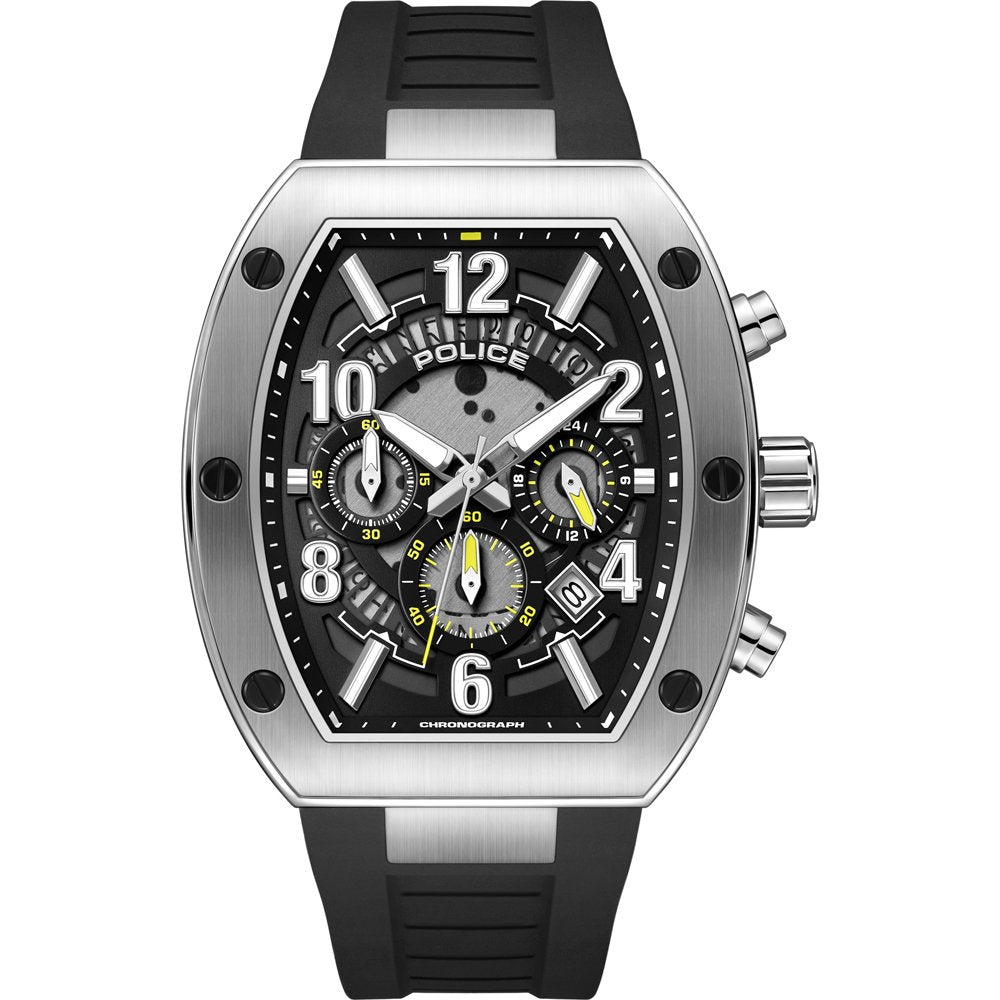 Police Meidan PEWGO0000502 Herren • Tonneau-Chronograph • Mineralglas