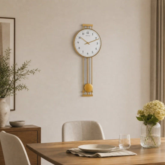 wanduhr von hermle 70722-000871 in Bewegung, Pendel schwingt