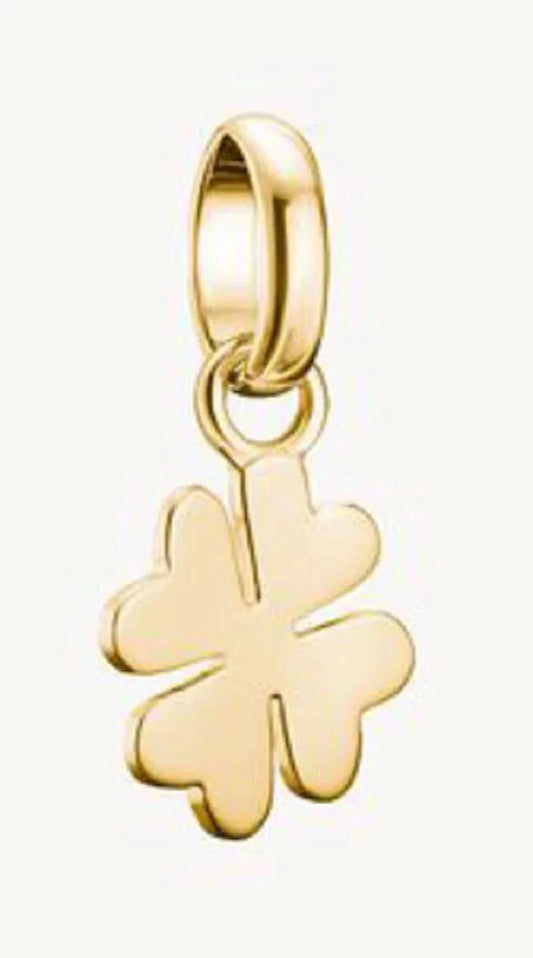 Pendentif Charm Thomas Sabo, trèfle à quatre feuilles, plaqué or 18 carats