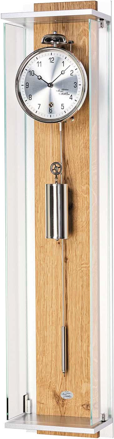Horloge murale AMS 96x21x14 cm bois • Design moderne • Mouvement mécanique
