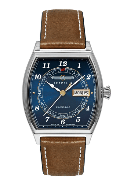 Zeppelin Metropolis 8360-3 Herren • Automatikwerk mit Sichtboden • Day-Date-Anzeige