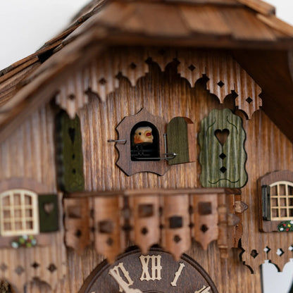 Rombach & Haas Holzhacker 3467 Horloge Murale Bois (foncé) • Mouvement Mécanique 8 Jours • Sculpture sur Bois Filigranée