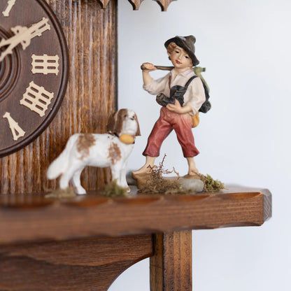 Rombach & Haas Tradition 3465 Horloge Murale Bois (foncé) • Mouvement Mécanique 8 Jours • Coucou Forêt-Noire Sculpté à la Main